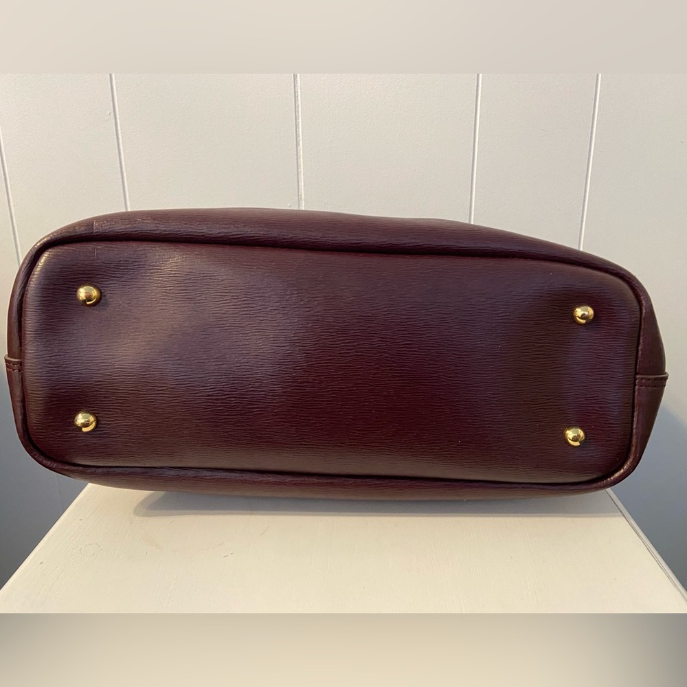 Ralph Lauren Leather Plum Tote Bag - Picture 11 of 15